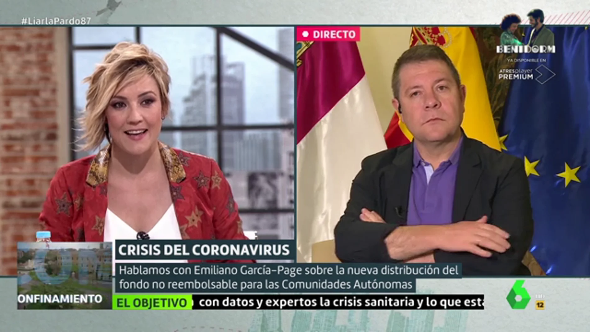Cristina Pardo entrevista al presidente de Castilla-La Mancha, Emiliano García-Page