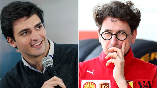 Carlos Sainz y Mattia Binotto Carlos Sainz y Mattia Binotto