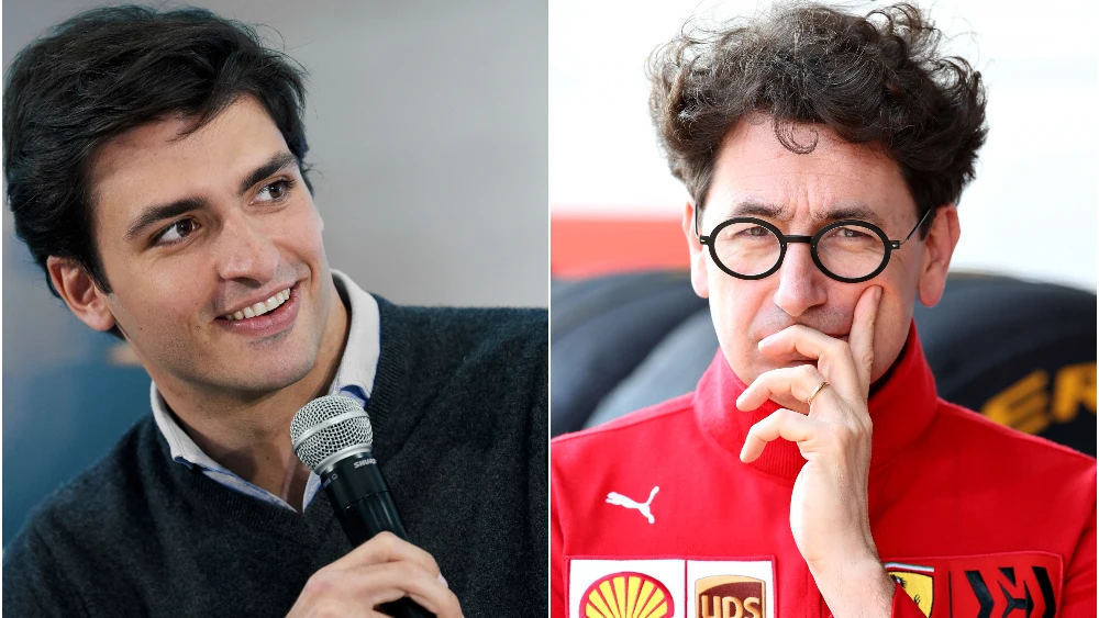 Carlos Sainz y Mattia Binotto