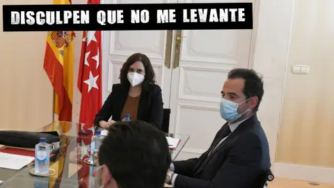 La presidenta de la Comunidad de Madrid, Isabel Díaz Ayuso , y el vicepresidente, Ignacio Aguado El Muro
