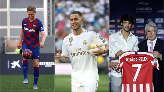 De Jong, Hazard y Joao Félix De Jong, Hazard y Joao Félix
