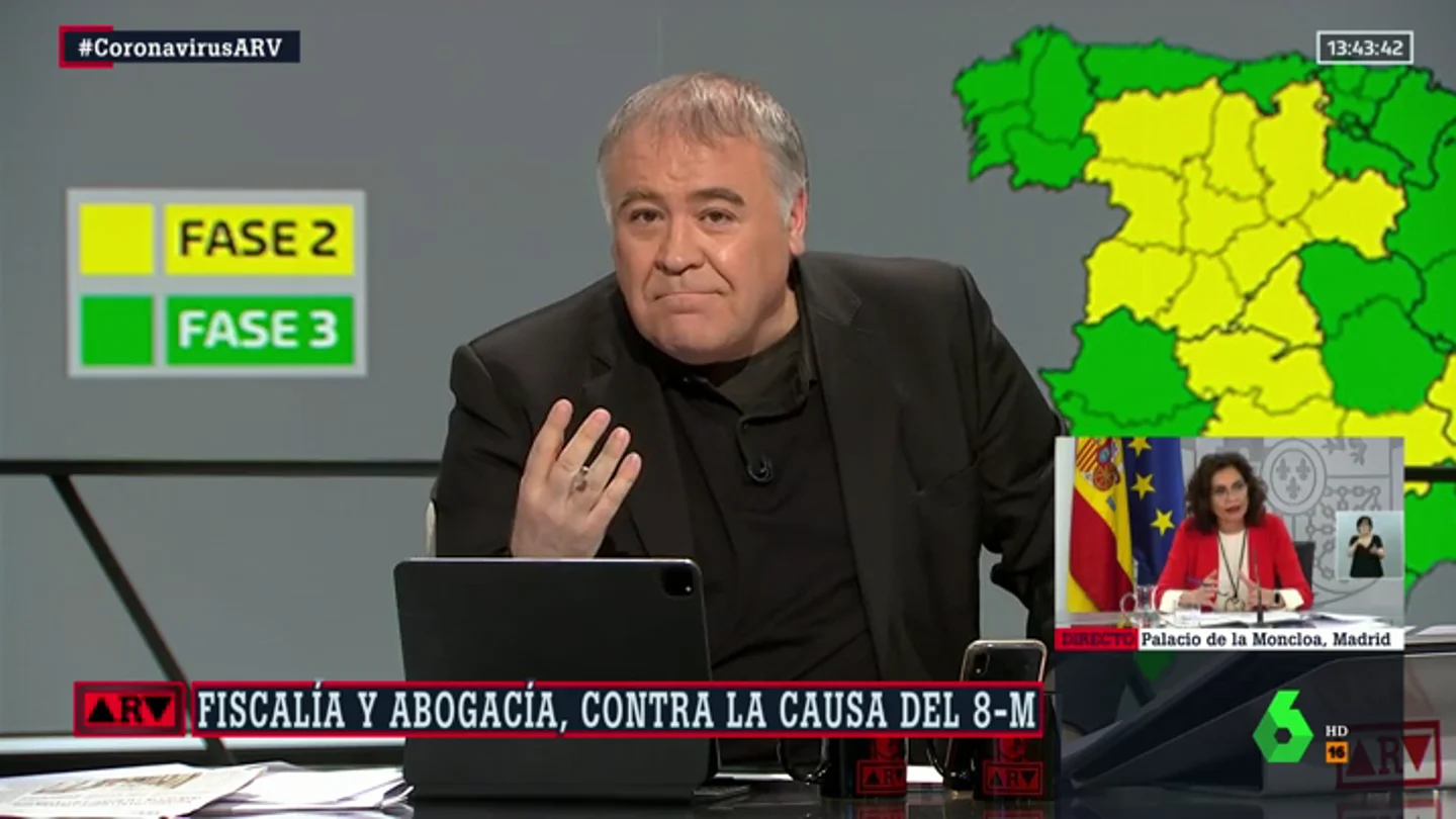 Ferreras elogia el 'mea culpa' de un científico por infravalorar el Covid: "Agradezco que sea así de honesto" Ferreras elogia el 'mea culpa' de un científico por infravalorar el Covid: "Agradezco que sea así de honesto"