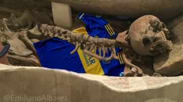 Esqueleto de Boca en el Bernabéu