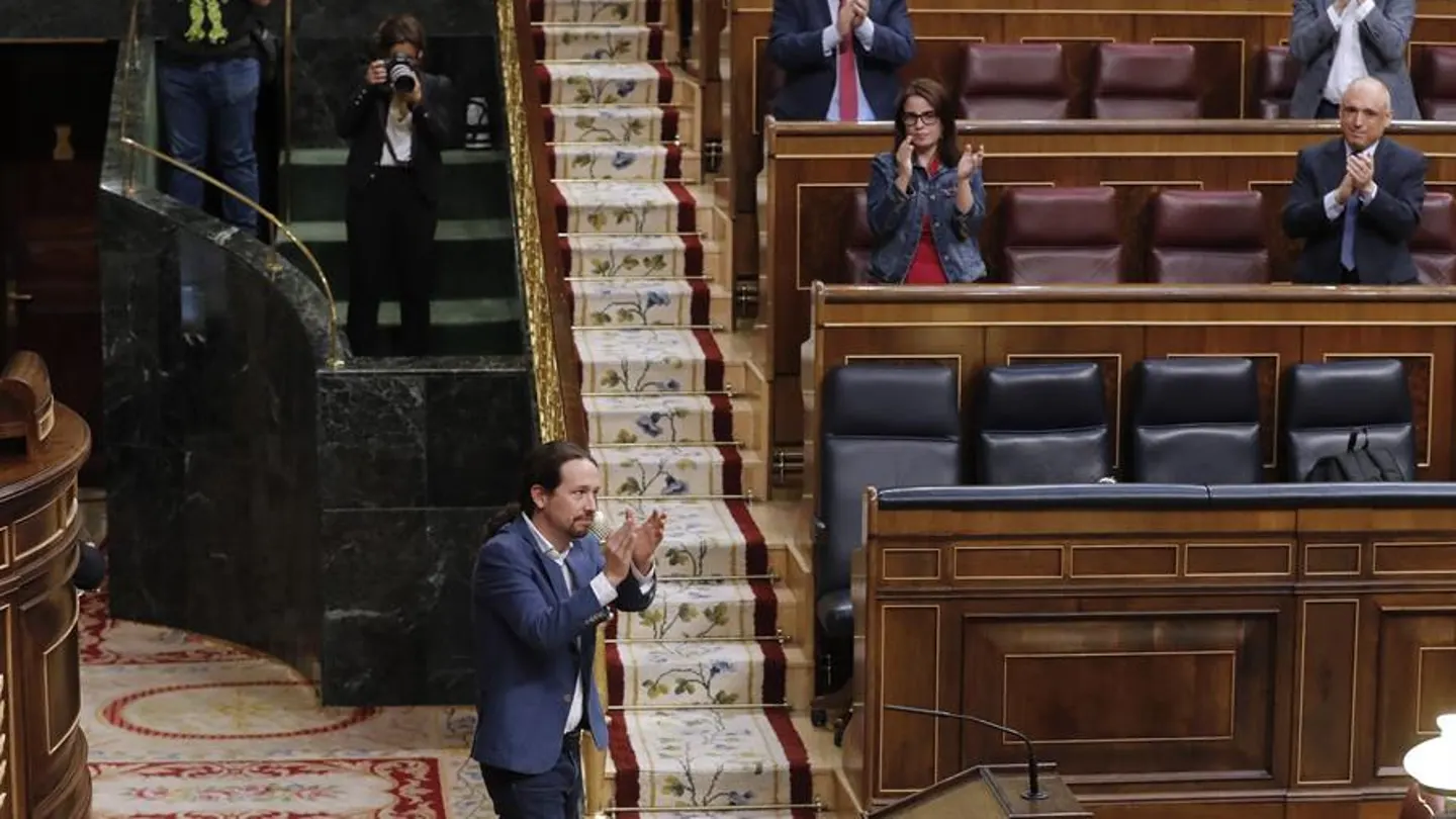 Pablo Iglesias en el Congreso antes de la votación del Ingreso Mínimo Vital Pablo Iglesias en el Congreso antes de la votación del Ingreso Mínimo Vital