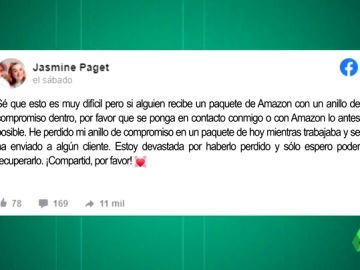 El llamamiento de una trabajadora de Amazon tras perder su anillo de compromiso con uno de los paquetes El llamamiento de una trabajadora de Amazon tras perder su anillo de compromiso con uno de los paquetes