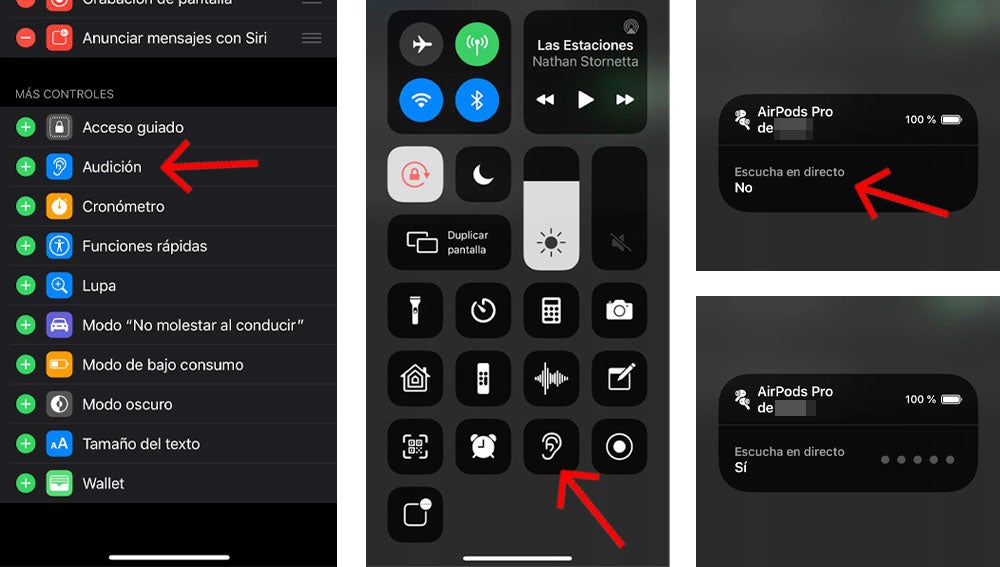 Escucha en directo en el iPhone.