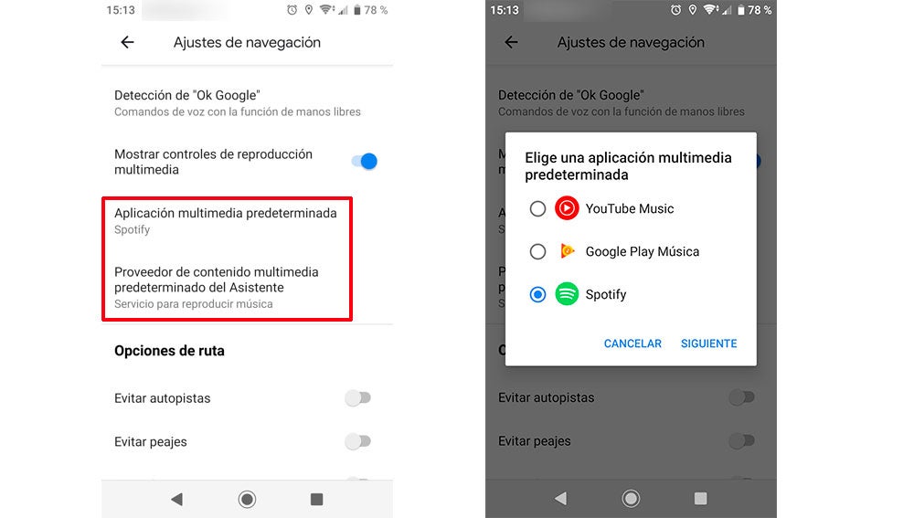 YouTube Music en Google Maps