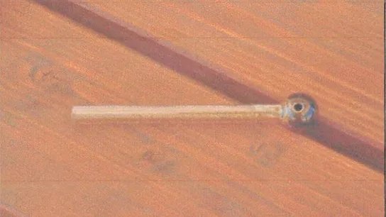 Pipeta con la que se inhaló el veneno de sapo Pipeta con la que se inhaló el veneno de sapo