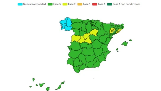 Mapa de la desescalada Mapa de la desescalada
