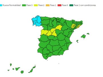 Mapa de la desescalada Mapa de la desescalada