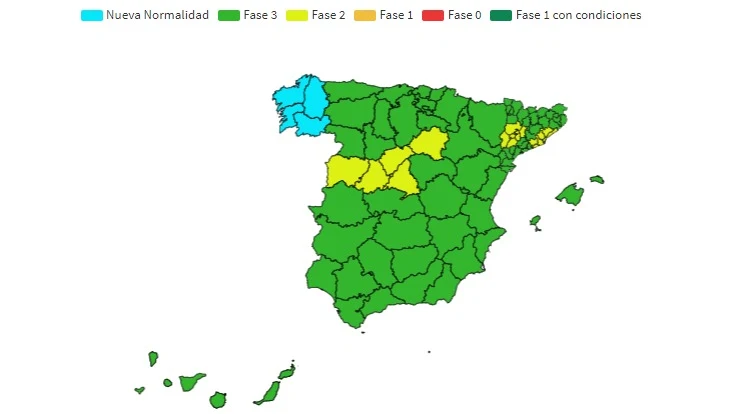 Mapa de la desescalada