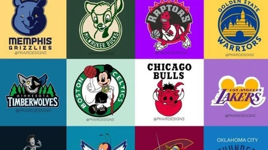 Escudos de la NBA con personajes Disney. Escudos de la NBA con personajes Disney.
