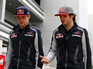 Verstappen y Sainz, en su etapa en Toro Rosso Verstappen y Sainz, en su etapa en Toro Rosso