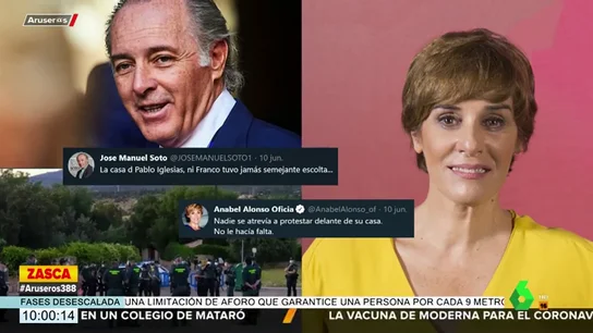 La respuesta de Anabel Alonso a José Manuel Soto tras comparar a Pablo Iglesias con Franco La respuesta de Anabel Alonso a José Manuel Soto tras comparar a Pablo Iglesias con Franco