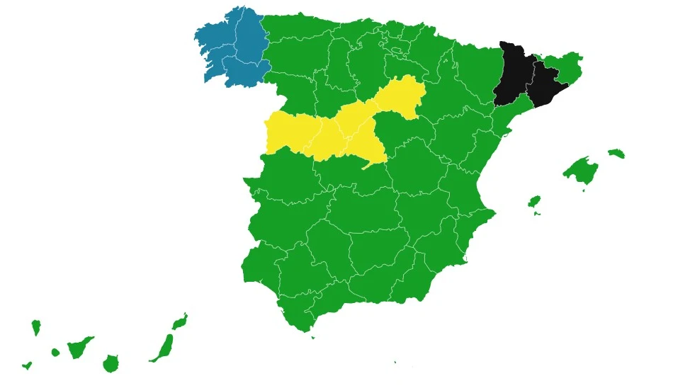 Mapa de la desescalada a partir del 15 de junio