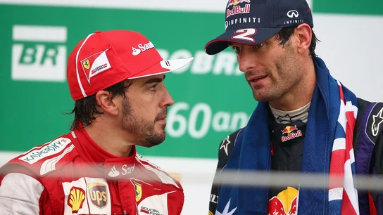 Fernando Alonso, con Mark Webber Fernando Alonso, con Mark Webber