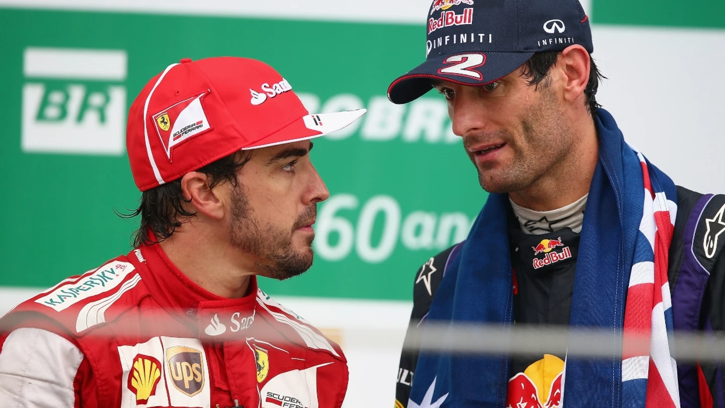Fernando Alonso, con Mark Webber Fernando Alonso, con Mark Webber