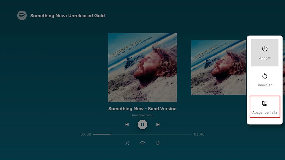 Apagando la pantalla en Android TV