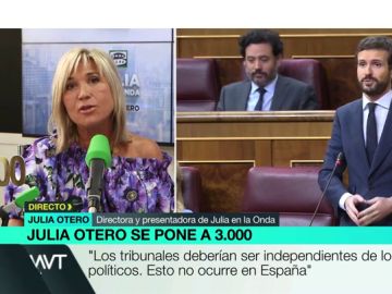 Julia Otero, sobre la independencia judicial: "No se puede intentar conseguir lo que te niegan las urnas por otros métodos" Julia Otero, sobre la independencia judicial: "No se puede intentar conseguir lo que te niegan las urnas por otros métodos"