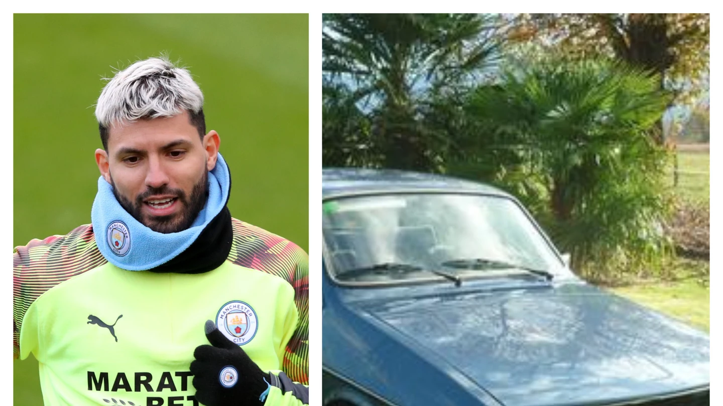 Kun Agüero y un Renault 12 Kun Agüero y un Renault 12