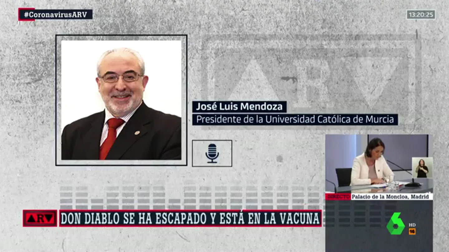 El presidente de la Universidad Católica de Murcia apunta que la vacuna del coronavirus vendrá "con un chip" para controlarnos El presidente de la Universidad Católica de Murcia apunta que la vacuna del coronavirus vendrá "con un chip" para controlarnos