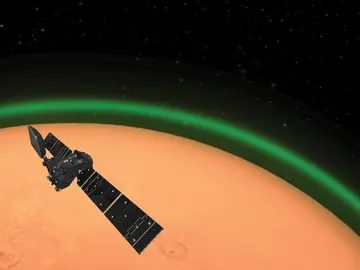 Detectado un resplandor verde en el planeta rojo Detectado un resplandor verde en el planeta rojo