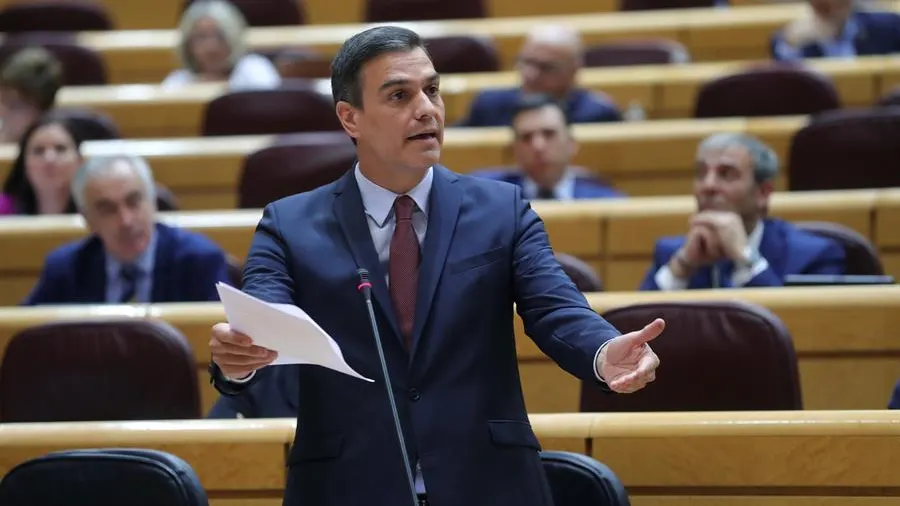 El presidente del Gobierno, Pedro Sánchez, interviene durante la sesión de control El presidente del Gobierno, Pedro Sánchez, interviene durante la sesión de control
