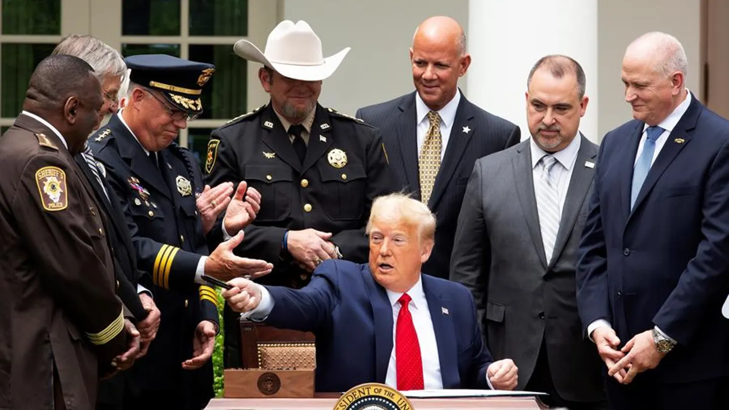 Trump firma el decreto de reforma policial Trump firma el decreto de reforma policial
