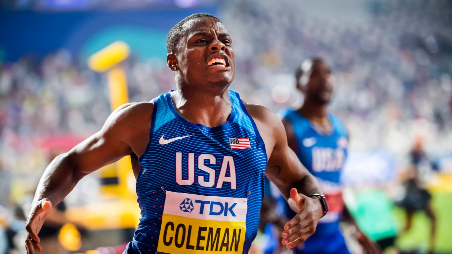 El velocista estadounidense Chris Coleman El velocista estadounidense Chris Coleman