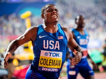 El velocista estadounidense Chris Coleman El velocista estadounidense Chris Coleman