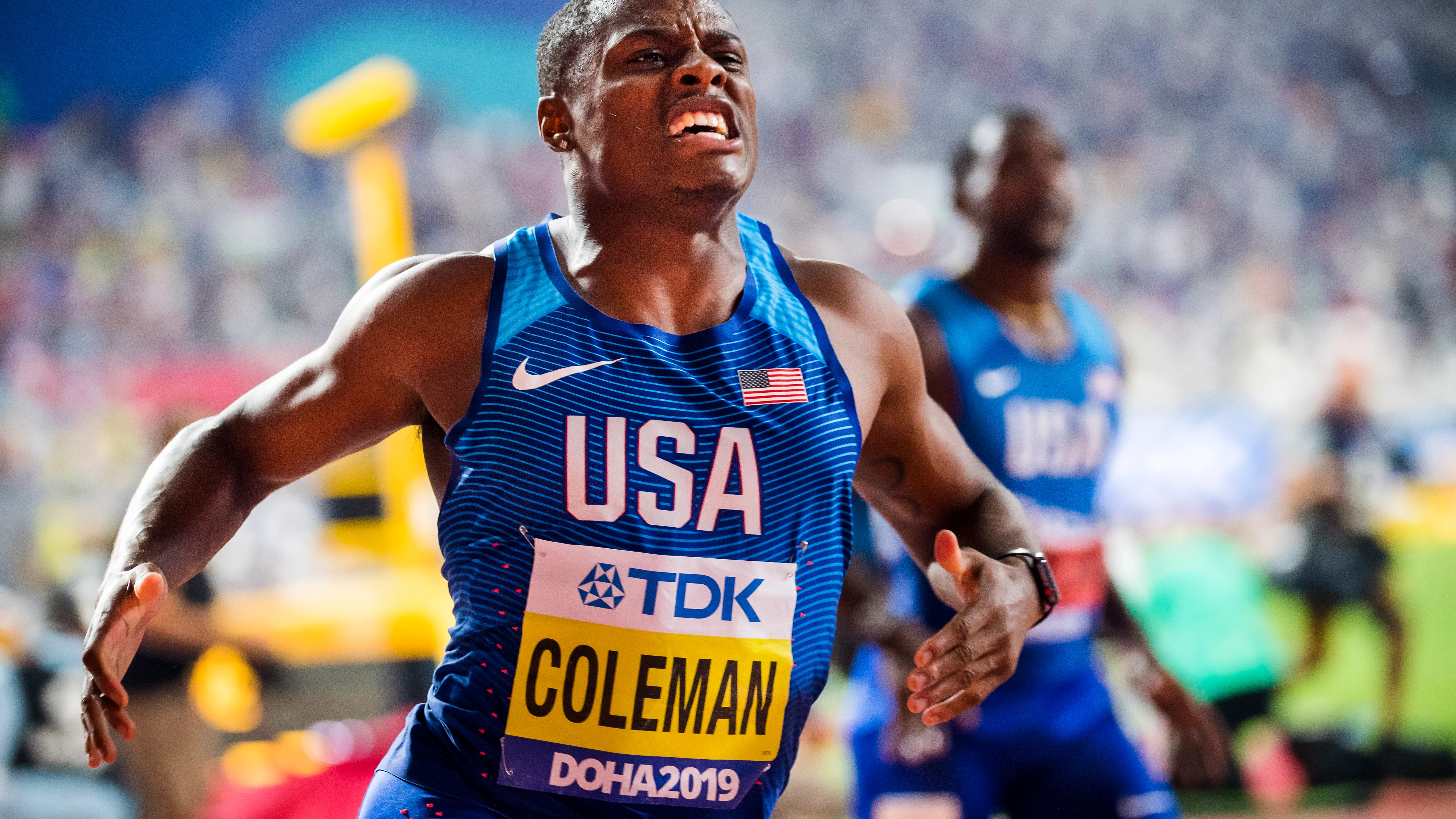 El velocista estadounidense Chris Coleman El velocista estadounidense Chris Coleman