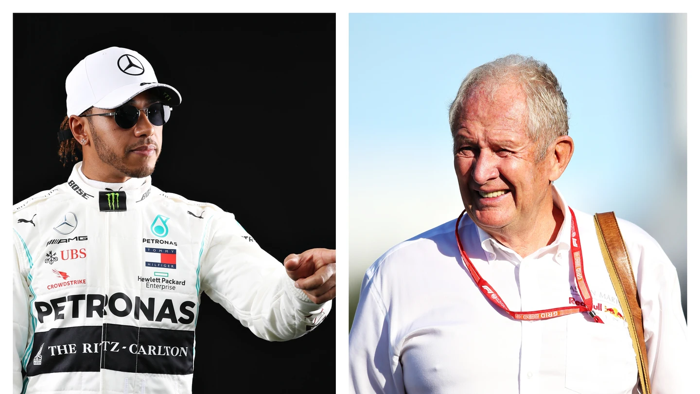 Lewis Hamilton y Helmut Marko Lewis Hamilton y Helmut Marko
