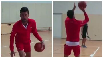 Novak Djokovic, a lo NBA