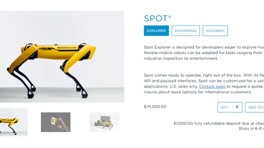 El perro robot Spot, de Boston Dynamics, a la venta El perro robot Spot, de Boston Dynamics, a la venta
