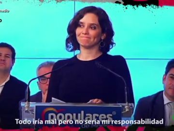 "Sin hospitales públicos todo iría mal, pero no sería mi responsabilidad": el rap de los hitos de la carrera política de Ayuso "Sin hospitales públicos todo iría mal, pero no sería mi responsabilidad": el rap de los hitos de la carrera política de Ayuso