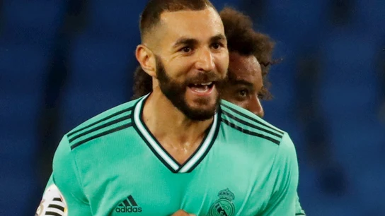 Karim Benzema celebra un gol Karim Benzema celebra un gol