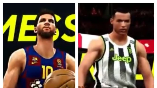 Leo Messi y Cristiano Ronaldo en el 2k Leo Messi y Cristiano Ronaldo en el 2k