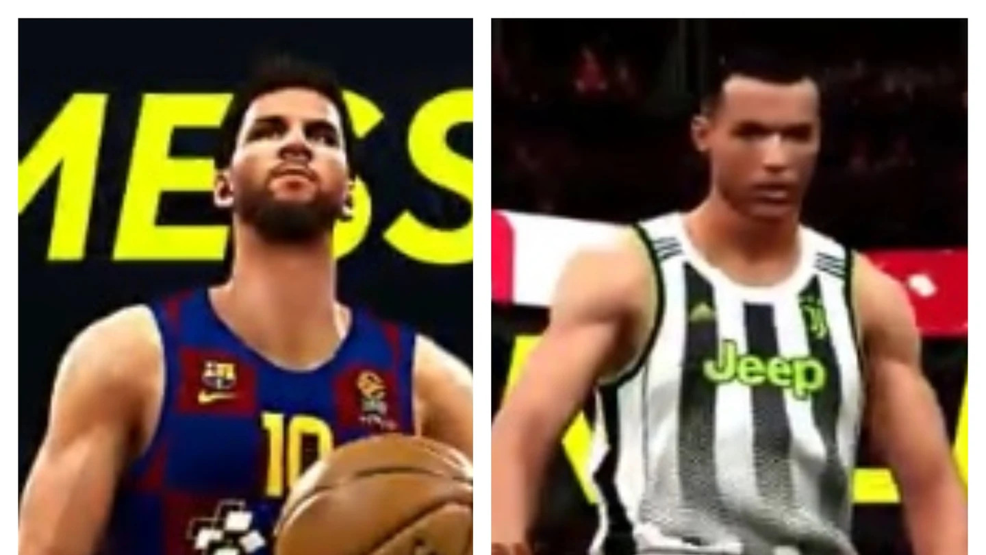 Leo Messi y Cristiano Ronaldo en el 2k Leo Messi y Cristiano Ronaldo en el 2k