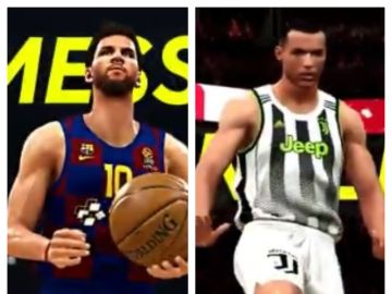Leo Messi y Cristiano Ronaldo en el 2k Leo Messi y Cristiano Ronaldo en el 2k