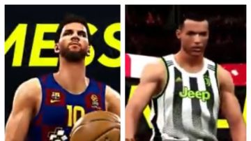 Leo Messi y Cristiano Ronaldo en el 2k