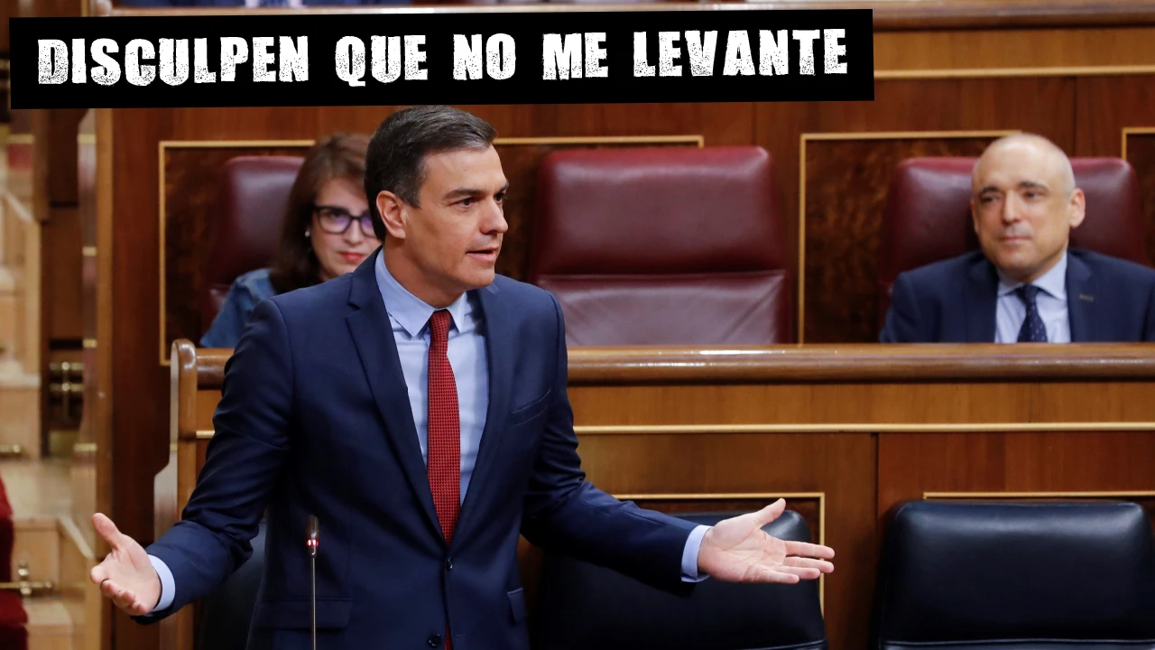 El presidente del Gobierno, Pedro Sánchez, durante su intervención