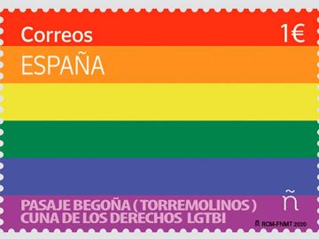 El sello diseñado para el Día del Orgullo cuesta un euro. El sello diseñado para el Día del Orgullo cuesta un euro.