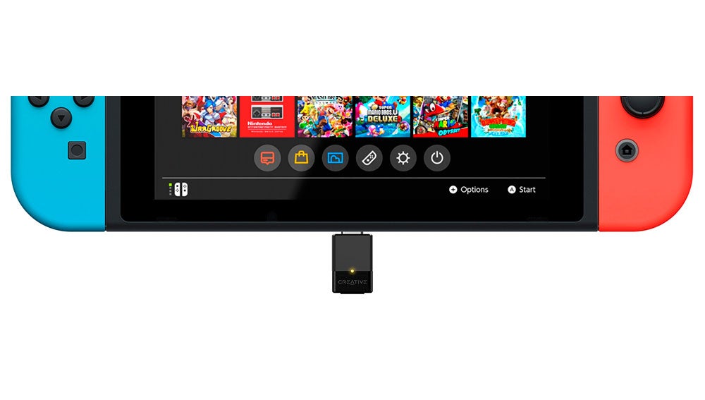 Creative BT-W3 en una Switch