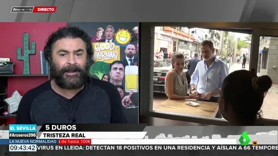 La reacción de El Sevilla al "apóyate en la barra" de la reina Letizia al rey Felipe en Canarias La reacción de El Sevilla al "apóyate en la barra" de la reina Letizia al rey Felipe en Canarias