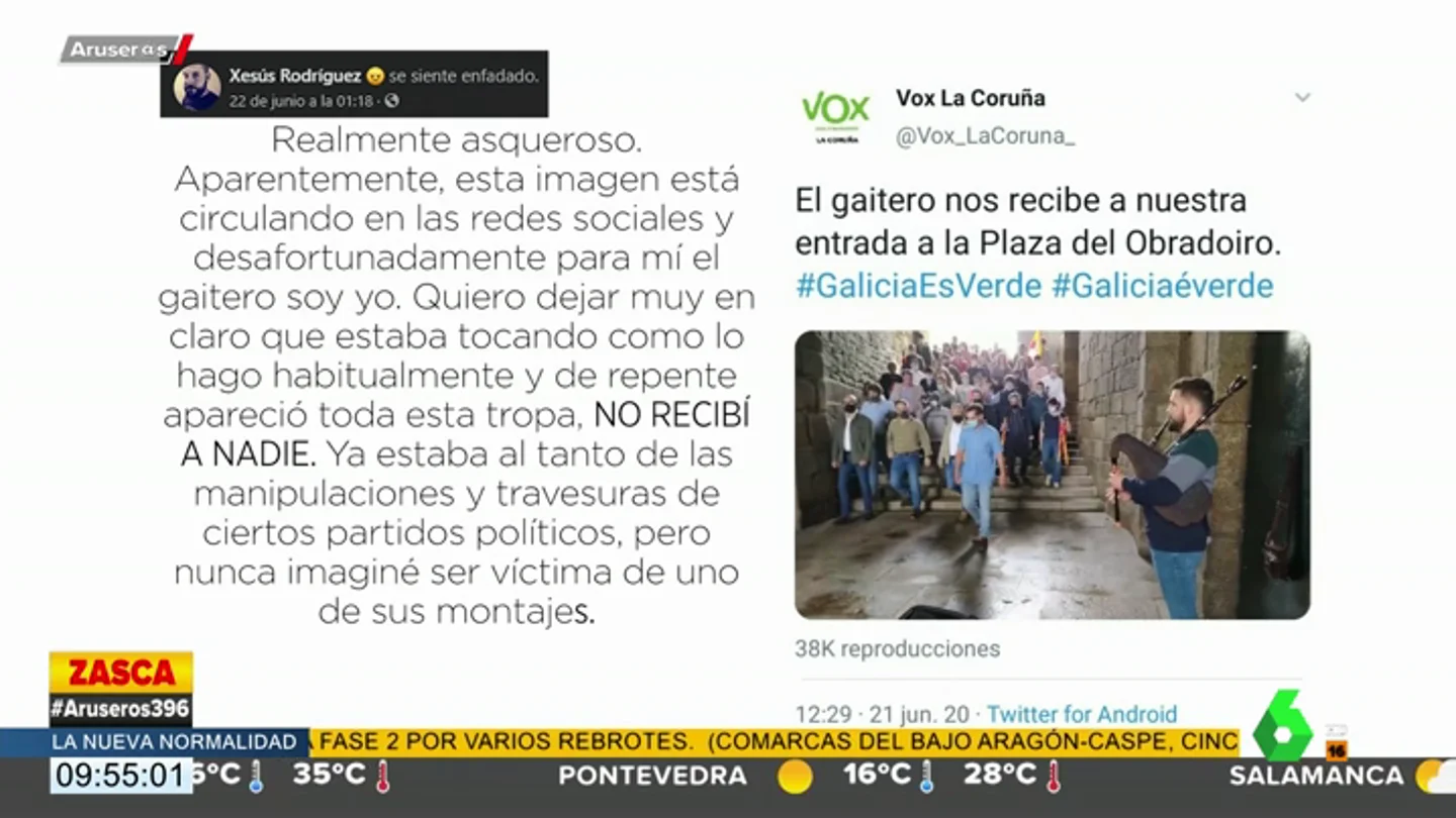 Un gaitero desmonta uno de los últimos bulos de Vox Un gaitero desmonta uno de los últimos bulos de Vox
