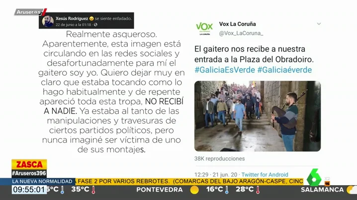 Un gaitero desmonta uno de los últimos bulos de Vox