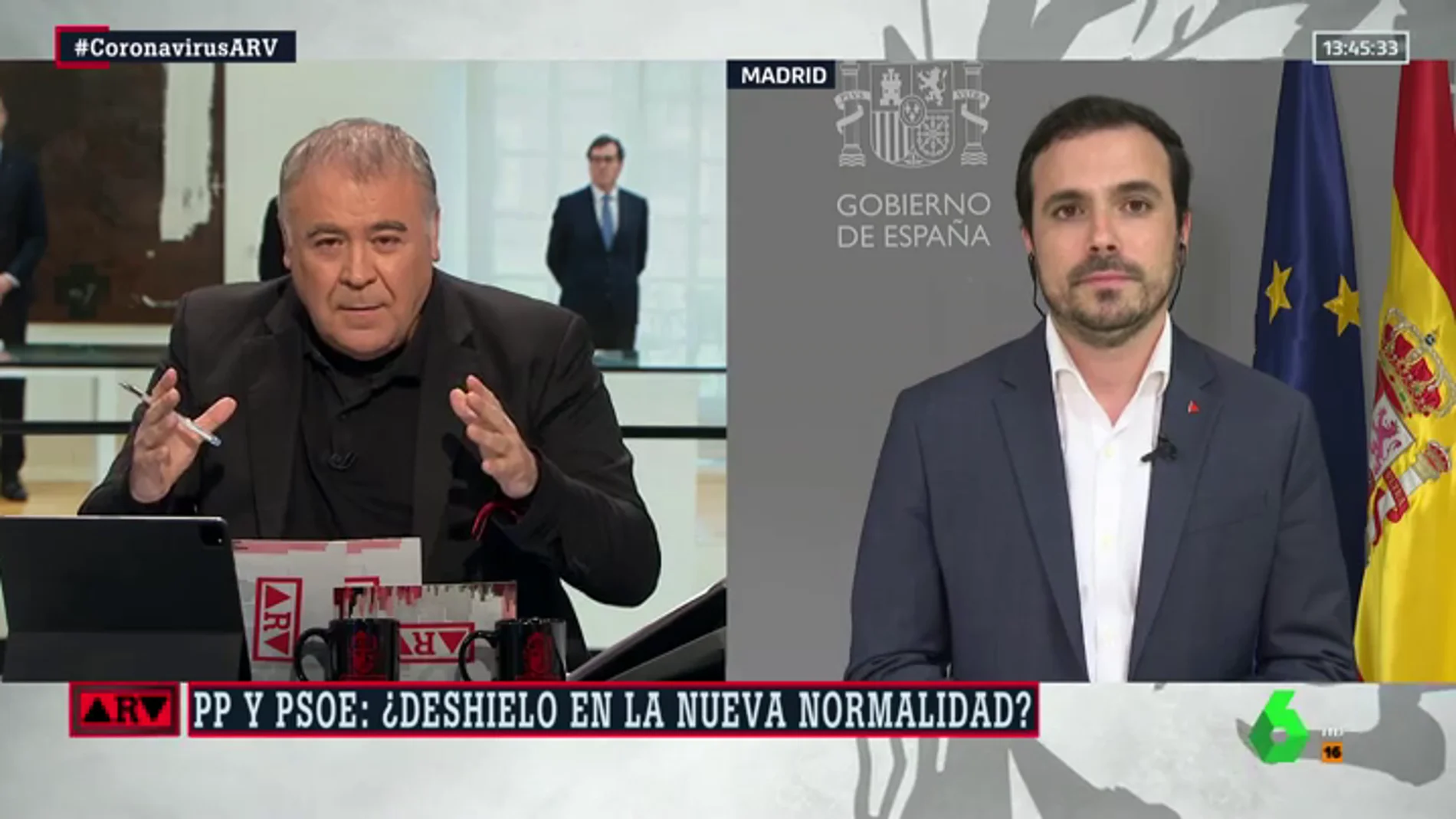 Garzón afea la estrategia de "acoso y derribo" del PP: "Utiliza una escenificación peligrosa para convertir un gobierno legítimo en ilegítimo" 