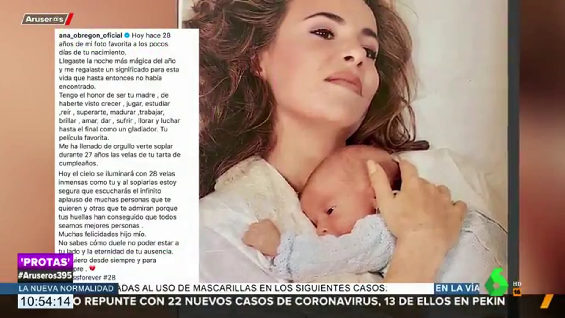 La conmovedora felicitación de Ana Obregón a su hijo Álex Lequio el día que hubiera cumplido 28 años