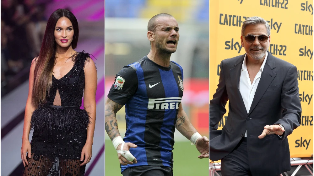 Megan Fox, Wesley Sneijder y George Clooney