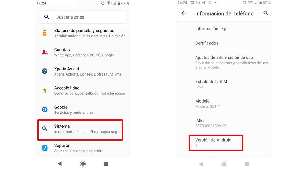 Conociendo la versión de Android